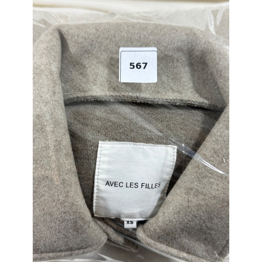 Avec Les Filles Women's XS Beige Shacket Button Front Overshirt Jacket Soft Cozy - Picture 6 of 6